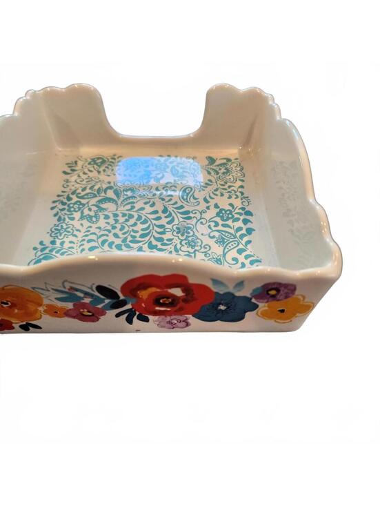 Other - LKNW Pioneer Woman Flea Market Pattern Napkin Dispener Floral Stoneware 7.5''